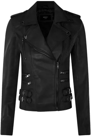 Infinity Womens Brando Biker Jacket-Loddon - Lamb Leather - Size 14 UK