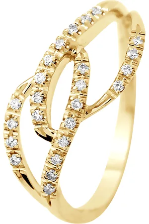 Diadema Womens - Ring - Prestige Jewelery - Diamonds - Yellow Gold - - Size N
