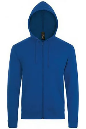 Sols Mens Stone Zip Up Plain Hoodie (Royal ) - Size Medium