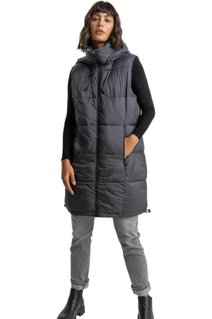 Roman Womens Padded Longline Hooded Gilet - Polyamide - Size 12 UK