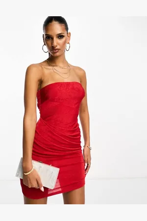 ASOS Womens slinky bandeau mini dress in - Size 16 UK