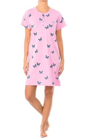 Kisses and Love Womens short-sleeved summer nightgown KL45000 - - Size Large