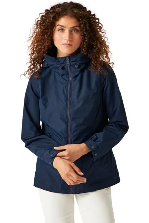 Regatta Womens Navassa Full Zip Hooded Rain Coat - - Size 14 UK