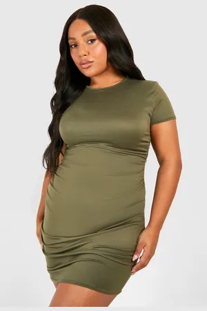 Boohoo Womens Plus Super Soft Ruched Bodycon Dress - - Size 20 UK