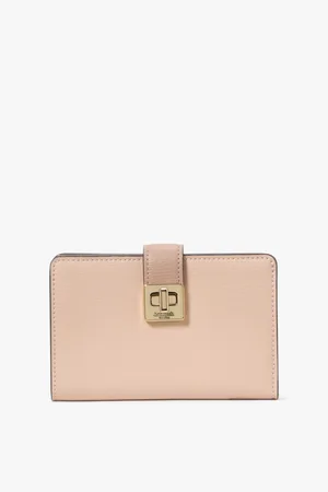 Kate Spade Womens Phoebe Colorblock Refined Grain Leather Turnlock Medium Wallet - - One Size