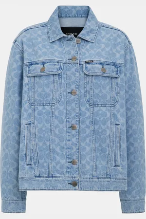 Coach Womens Signature Denim Jacket - - Size Small