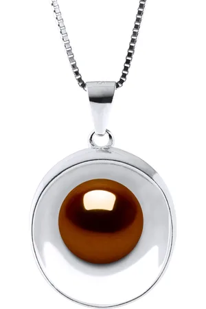 Diadema Womens REFLECTIONS Necklace Freshwater Pearl 9-10 mm 925 Silver - One Size