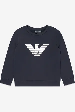 Emporio Armani Boys Logo Sweatshirt in Navy - - Size 10Y