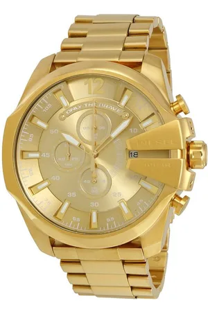 Diesel Mega Chief Mens Gold Watch DZ4360 - Stainless Steel - One Size