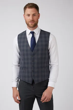Racing Green Mens Checked Waistcoat in - Size 48 Regular