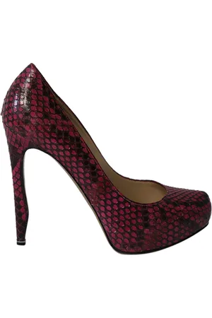 Nicholas Kirkwood Pre-owned Womens Snakeskin-Embossed Pumps in Leather - Size EU 38