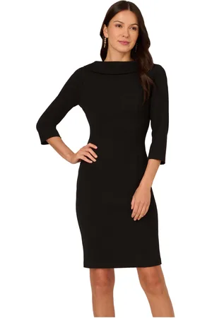 Adrianna Papell Womens Rolled Neck Crepe Midi Dress in - Size 18 UK