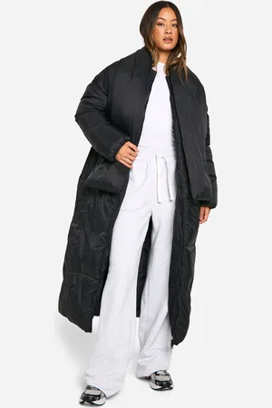 Boohoo Womens Tall 2 In 1 Longline Scarf Puffer Jacket - Polyamide - Size 8 UK