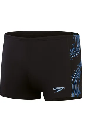 Speedo Mens Tech Panel Aqua Shorts in black blue - Size 34 inch
