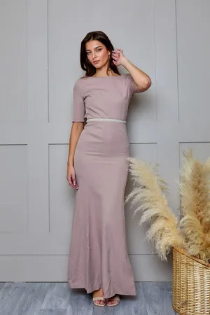 Chi Chi London Womens Short Sleeve Cowl Back Maxi Dress in - Size 12 UK