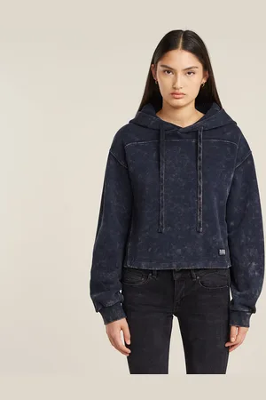 G-Star Womens G-Star RAW Overdyed Loose Hooded Sweater - Cotton - Size Medium