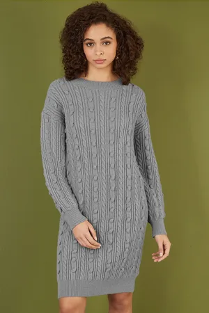 Yumi Womens Cable Knit Tunic Dress - Size Small/Medium