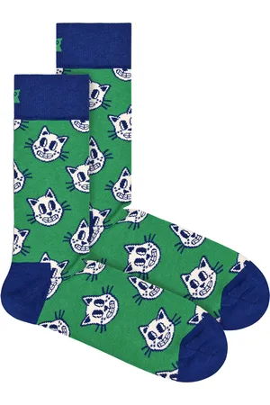 Happy Socks Unisex - Novelty Cat Design
