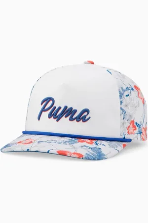 PUMA P 110 Flexfit Adjustable White/Blue Mens Golf Cap 023807 01 - - One Size