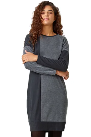Roman Womens Colour Block Stretch Jumper Dress - - Size 14 UK
