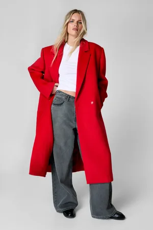 NASTY GAL Womens Premium Wool Blend Maxi Coat - - Size 8 UK