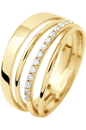 Diadema Womens - Ring - Prestige Jewelery - Diamonds - Yellow Gold - - Size L 1/2