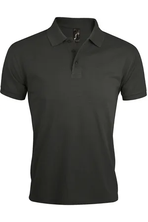 Sols Mens Prime Pique Plain Short Sleeve Polo Shirt (Dark ) - Size X-Large