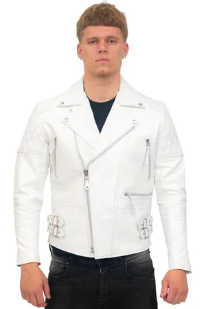 Infinity Mens Cowhide Biker Jacket-Nassau - - Size X-Small