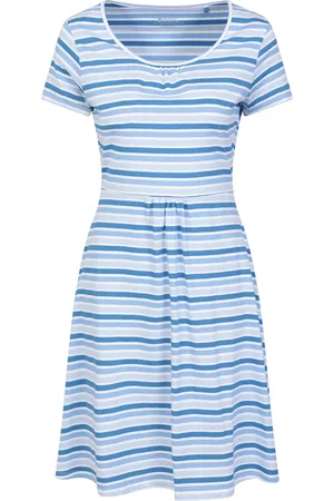 Mountain Warehouse Womens/Ladies Contrast Striped Skater Dress (Bright ) Cotton - Size 12 UK