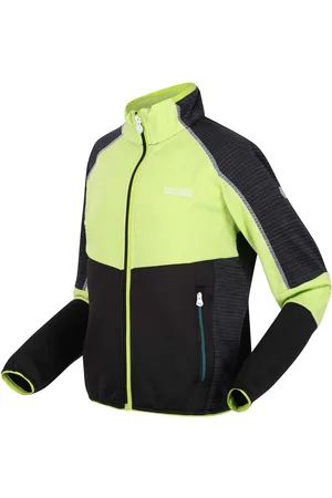 Regatta Kids Unisex Juniors Oberon V Softshell Jacket in Lime-Black - - Size 9-10Y