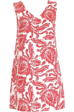 Lipsy London Womens Paisley Sleeveless Linen Dress - - Size 6 UK