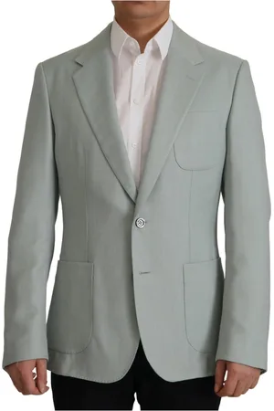 Dolce & Gabbana Mens Mint Slim Fit Cashmere Silk Blazer - - Size IT 54 (Men