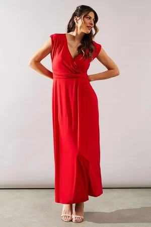 wallis Womens Occasion Wrap Jersey Maxi Dress - - Size 12 UK