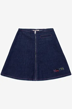 Marni Girls Zip Up Denim Skirt in - Size 14Y