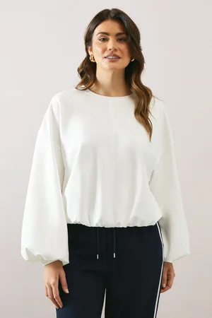 wallis Womens Bubble Hem Jersey Top - viscose - Size 14 UK