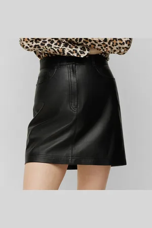 HUGO BOSS Womens Lusila Leather Skirt in - Size 12 UK