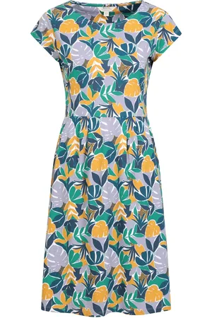 Mountain Warehouse Womens/Ladies Sorrento Leaves UV Protection Skater Dress (Tropical ) - Size 12 UK