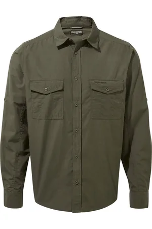 Craghoppers Mens Kiwi Long-Sleeved Shirt (Woodland Green) - - Size X-Large