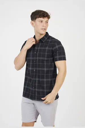 Brave Soul Mens Check Short Sleeve Shirt - Size Medium