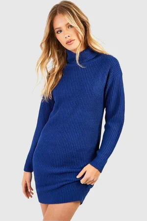 Boohoo Womens Basic Roll Neck Jumper Dress - - Size 10 UK
