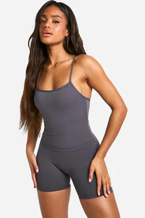 Boohoo Womens Premium Sculpt Padded Strappy Sports Vest - Polyamide - Size X-Large