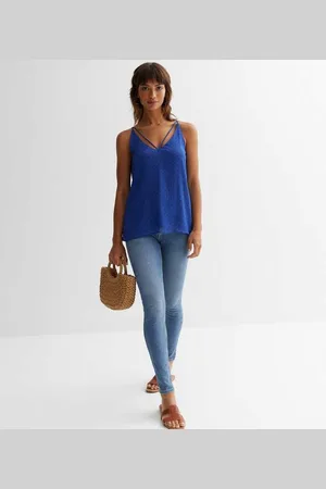 Gini London Womens Dobby Chiffon Cami Top - - Size L/XL