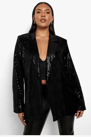 Boohoo Womens Plus Sequin Blazer - - Size 26 UK