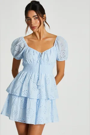 Quiz Womens Tiered Skater Mini Dress Cotton - Size 18 UK