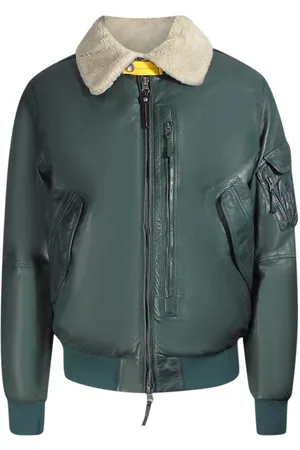 Parajumpers Mens Josh Leather Gables Jacket - Size Large