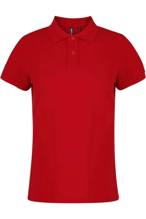 Asquith Womens/Ladies Plain Short Sleeve Polo Shirt - Size X-Large