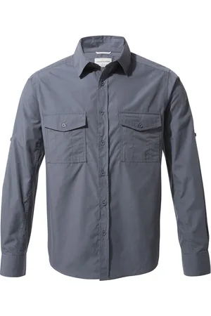 Craghoppers Mens Kiwi Long-Sleeved Shirt (Ombre ) - Size Small