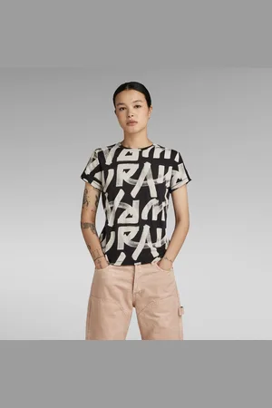 G-Star Womens G-Star RAW Calligraphy Allover Top - Cotton - Size X-Small