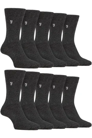 Farah Mens 10 Pair Multi-Pack Bright Bamboo Socks - - Size UK 6-11