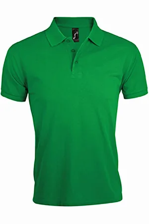 Sols Mens Prime Pique Plain Short Sleeve Polo Shirt (Kelly ) - Size X-Large
